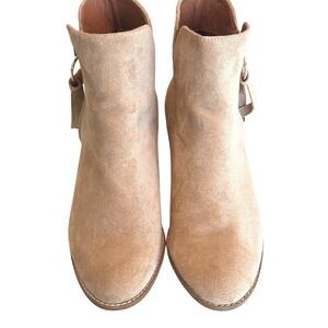 BEAST Suede‎ Ankle Boots with Zipper Pull Heeled Booties Casual Shoes